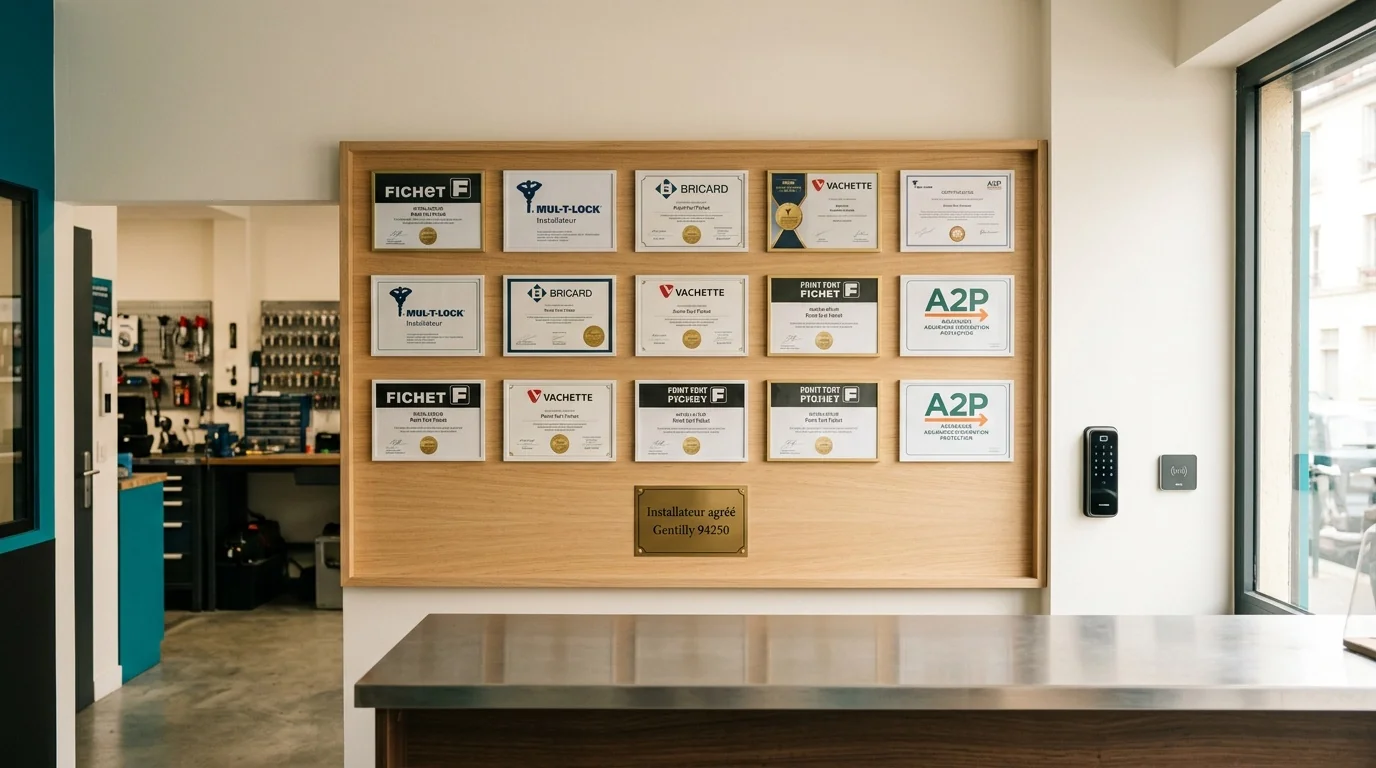 Installateur agréé Gentilly - liste des marques posées
